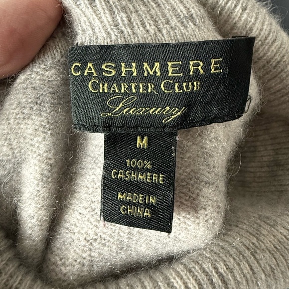 Charter Club Cashmere Luxury Pullover Turtleneck Sweater Womens Sz M - Picture 4 of 4